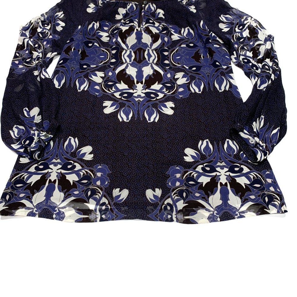 Tory Burch ‘Lisa' Print Silk Blouse Sz10 - Picture 5 of 12
